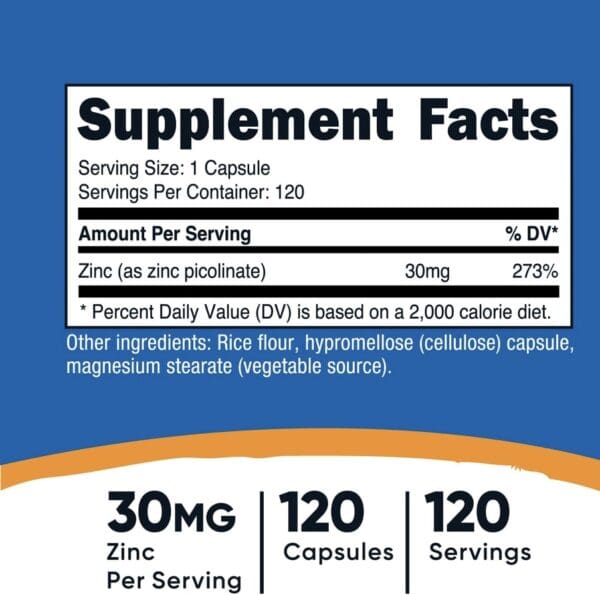 Zinc Picolinate 30mg - Image 3